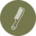 Cat and dog grooming icon, a grooming comb